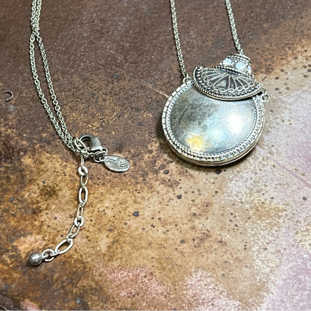 Long Silver Potion Bottle Necklace